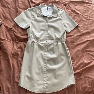 Cream / Tan leather Dress